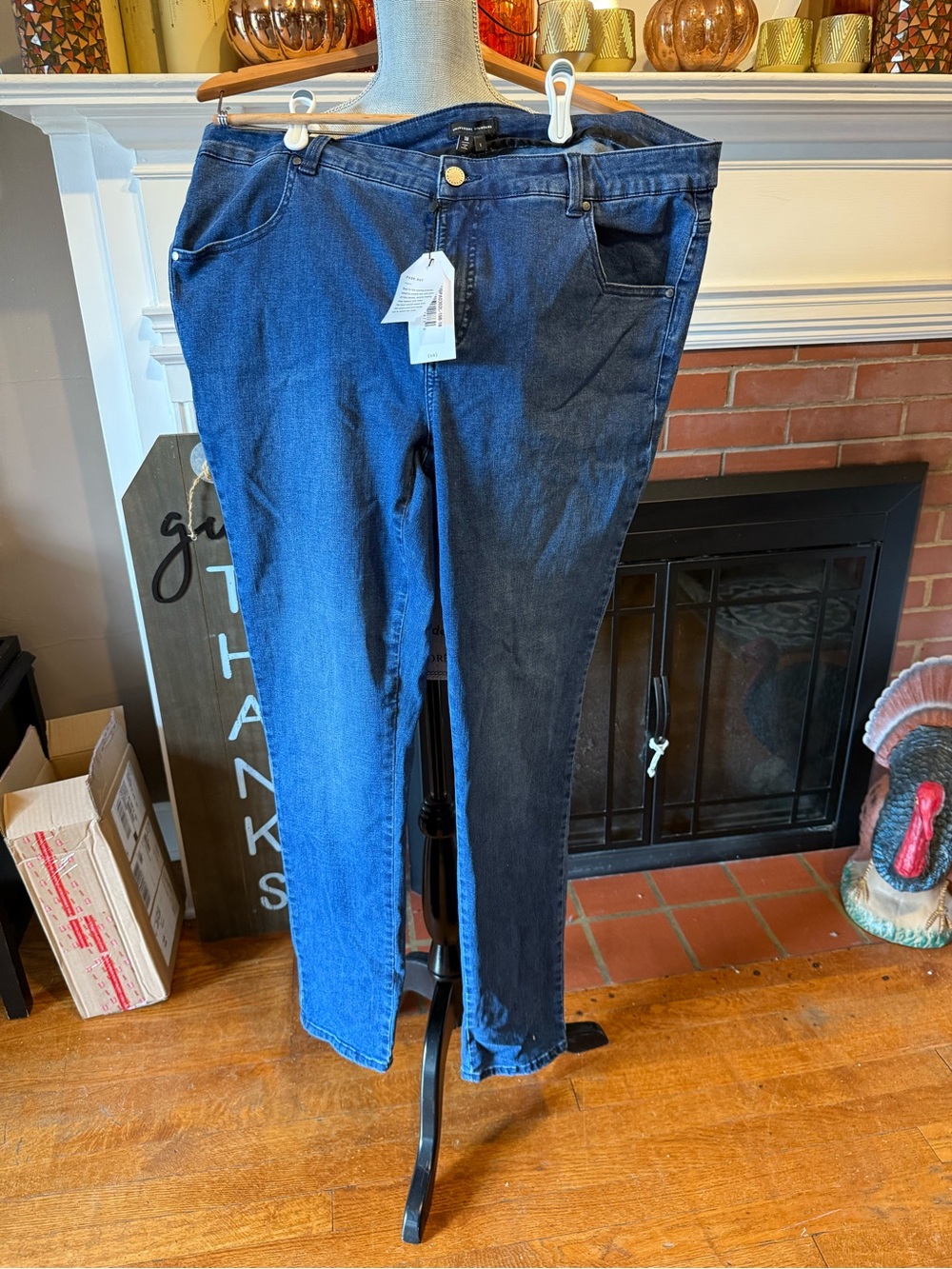 Universal Standard Two-Tone Blue Skinny Jeans